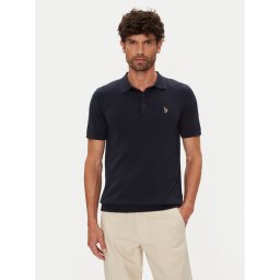 U.S. Polo Assn. Тениска с яка и копчета MUP3709 Тъмносин Regular Fit
