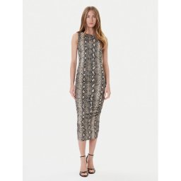 MICHAEL Michael Kors Коктейлна рокля MT58319HMC Бежов Slim Fit