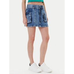 Guess Дънкова пола W5YD0L D5R01 Син Regular Fit