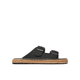 Tommy Hilfiger Еспадрили Flex Jutte Hilfiger Lth Sandal FM0FM05646 Черен