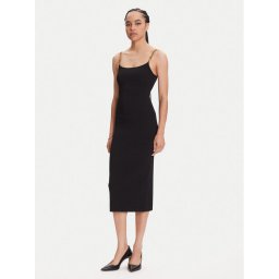 MICHAEL Michael Kors Коктейлна рокля MT5831M33D Черен Slim Fit