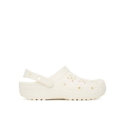 Crocs Чехли Classic Floral Cut-Out Clog 210927 Екрю