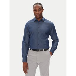 Calvin Klein Риза LV019EU024 Тъмносин Slim Fit