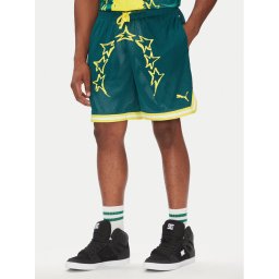 Puma Спортни шорти 631703 Зелен Regular Fit