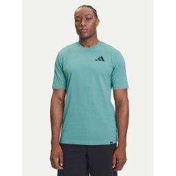 adidas Тишърт Yay Sports Verbiage Graphic JY1830 Електриков Regular Fit