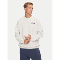 New Balance Суитшърт Athletics Premium Logo MT41547AHH Сив Relaxed Fit
