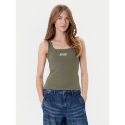 Guess Jeans топ W5YP35 KA0H1 Каки Regular Fit