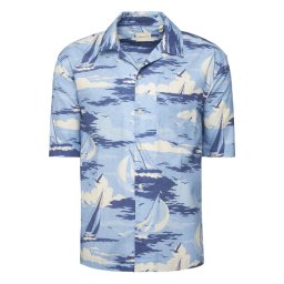 Gant Риза 3250048 Син Relaxed Fit