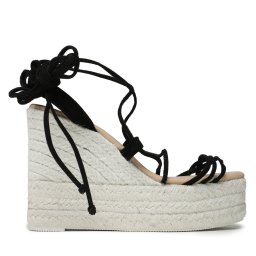 Еспадрили Manebi Lace-Up Wedge Espadrilles L 8.6 WA Черен