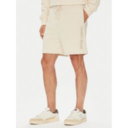 Tommy Jeans Спортни шорти New Classic Beach DM0DM21781 Бежов Relaxed Fit