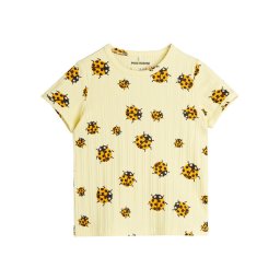 MINI RODINI Тишърт 2522010623 Жълт Regular Fit