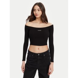 Guess Блуза V5YP07 K8RT2 Черен Regular Fit
