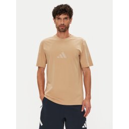 adidas Тишърт Z.N.E. JW4737 Бежов Regular Fit
