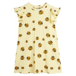 MINI RODINI Ежедневна рокля 2525010223 Жълт Regular Fit