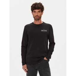 Tommy Hilfiger Тениска с дълъг ръкав Stack MW0MW41293 Черен Regular Fit