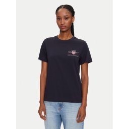 Gant Тишърт Bisiklet Yaka 4200277 Тъмносин Regular Fit