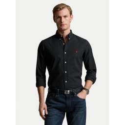 Polo Ralph Lauren Риза 710928254006 Черен Slim Fit