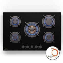 Klarstein Goldflame 5, газов плот, 5 горелки (CP11-goldfl-5BK-77cm)