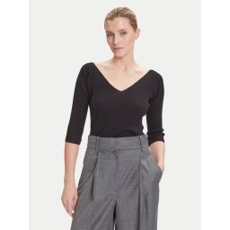 Weekend Max Mara Блуза Oceano 2525366031 Черен Slim Fit