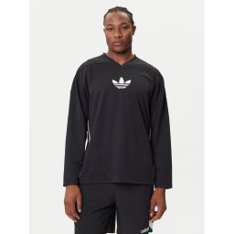 adidas Тениска с дълъг ръкав adicolor Mesh JY1307 Черен Regular Fit