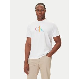 Calvin Klein Jeans Тишърт Pride Graphic LV04RC800G Бял Regular Fit