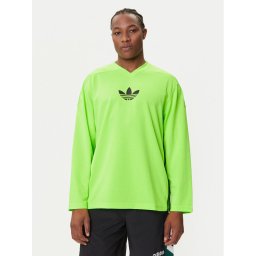 adidas Тениска с дълъг ръкав adicolor Mesh JW8379 Зелен Regular Fit