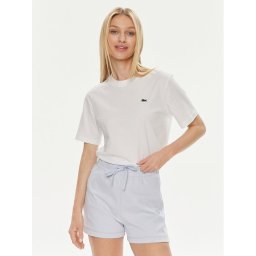 Lacoste Тишърт TF7215 Бял Loose Fit