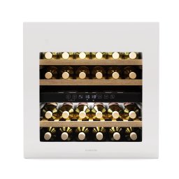 Klarstein Охладител за вино Rhone 36 Duo, 36 бутилки, LED управление, push-to-open, безшумен (TK15-WineRhone36D-Wh)