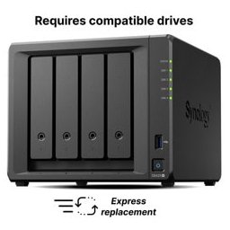 Мрежови диск (NAS) Synology DS425+, четириядрен Gemini Lake Refresh Intel Celeron J4125 2.0/2.7 GHz, без твърд диск, 1x 2.5GbE RJ-45, 1x 1GbE RJ-45, 2x USB 3.2 Gen 1