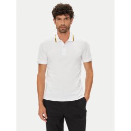 K-Way Тениска с яка и копчета Jud K1125DW Бял Regular Fit