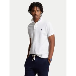 Polo Ralph Lauren Тениска с яка и копчета Core Replen 710548797 Бял Slim Fit