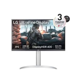 Монитор LG 27UP650K-W, 27" UHD 4K IPS AG, DCI-P3 95%, UltraFine, 5ms, 1200:1, Mega DFC, 400 cd/m2, 3840x2160, HDR 10, VESA Display HDR 400, HDMI, DisplayPort, Headphone out, Height Adjustable,Pivot Tilt, Reader Mode
