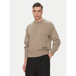 AMI Paris Пуловер HKS163.KN0063 Сив Regular Fit