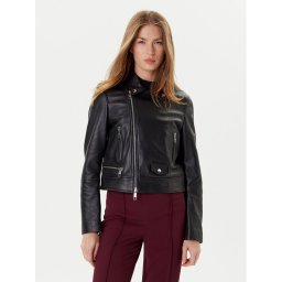 BOSS Кожено яке Sayuri 50548471 Черен Regular Fit