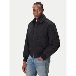 BOSS Яке бомбър Oking 50543492 Черен Oversize