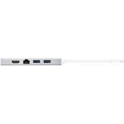 6-портов хъб j5create Mini Dock JUD380, USB 3.0, Gigabit Ethernet, HDMI, VGA, USB-B, Бял
