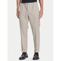 BOSS Текстилни панталони C-Perin-DPL 50545822 Бежов Tapered Fit