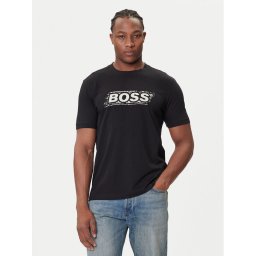 BOSS Тишърт Te_Wheel 50546381 Черен Regular Fit