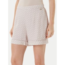 BOSS Пижамени шорти Sateen 50545612 Бежов Regular Fit