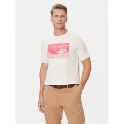 Gant Тишърт 2003342 Екрю Regular Fit
