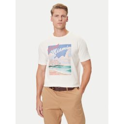 Gant Тишърт 2003341 Екрю Regular Fit
