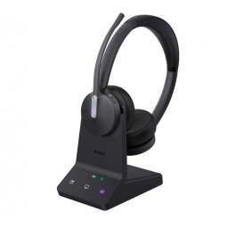 Конферентни слушалки Yealink WH64 Dual, безжични, 3 микрофона, сертифицирани за Microsoft Teams, DECT, Bluetooth