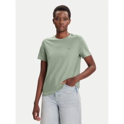 Gant Тишърт Shield 4200200 Зелен Regular Fit