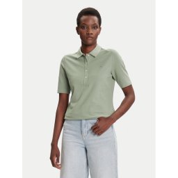 Gant Тениска с яка и копчета Shield 4202231 Зелен Slim Fit