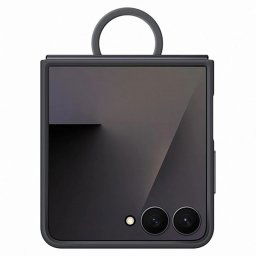 Оригинален гръб Samsung Silicone Cover with Ring за Galaxy Z Flip 7 - Черен, EF-PF766TBE