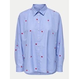 ONLY Риза 15344336 Син Box Fit