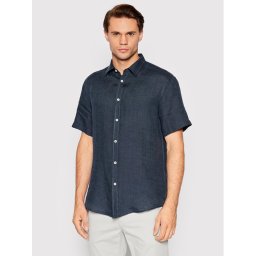United Colors Of Benetton Риза 5BKU5QJH8 Тъмносин Regular Fit