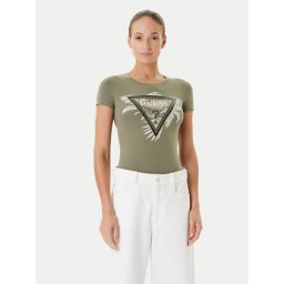 Guess Тишърт W5YI13 J1314 Каки Regular Fit