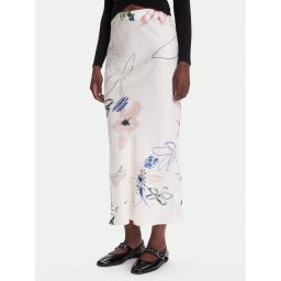 Desigual Макси пола Paul 25WWFW07 Бял Regular Fit