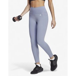 ADIDAS Training Optime Stash Pocket High-Waisted 7/8 Leggings Purple